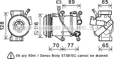 Prasco TOK687 - Compressor, air conditioning autospares.lv