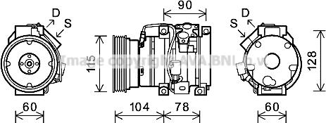 Prasco TOK634 - Compressor, air conditioning autospares.lv