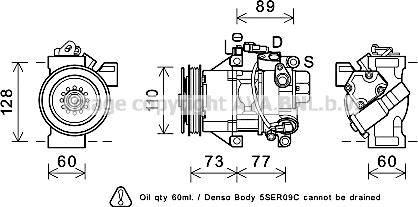 Prasco TOK629 - Compressor, air conditioning autospares.lv