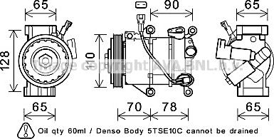 Prasco TOK719 - Compressor, air conditioning autospares.lv