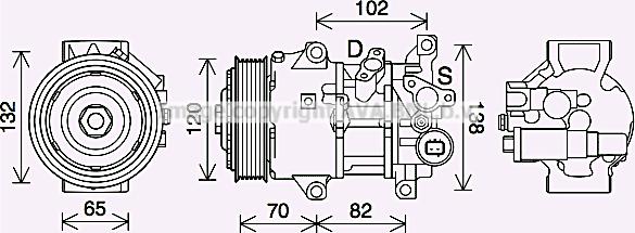 Prasco TOK739 - Compressor, air conditioning autospares.lv