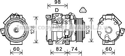 Prasco TOK724 - Compressor, air conditioning autospares.lv