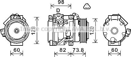 Prasco TOK726 - Compressor, air conditioning autospares.lv