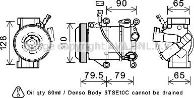 Prasco TOK720 - Compressor, air conditioning autospares.lv