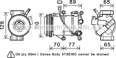 Prasco TOK722 - Compressor, air conditioning autospares.lv