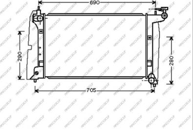 Prasco TY087R001 - Radiator, engine cooling autospares.lv