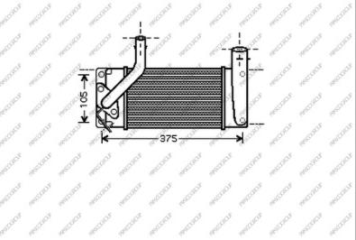 Prasco TY350N003 - Intercooler, charger autospares.lv