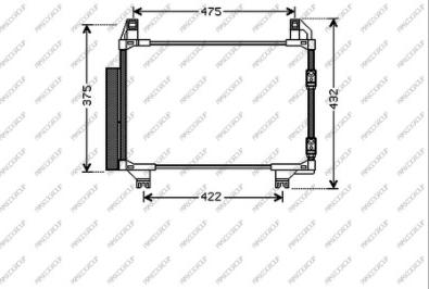 Prasco TY325C001 - Condenser, air conditioning autospares.lv