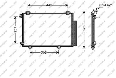 Prasco TY320C001 - Condenser, air conditioning autospares.lv