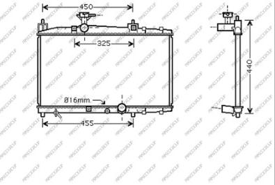 Prasco TY320R005 - Radiator, engine cooling autospares.lv