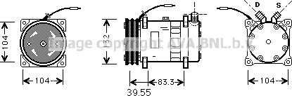 Prasco UVAK045 - Compressor, air conditioning autospares.lv