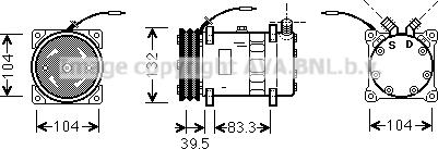 Prasco UVAK048 - Compressor, air conditioning autospares.lv