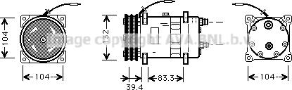 Prasco UVK047 - Compressor, air conditioning autospares.lv