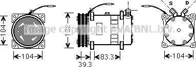 Prasco UVAK056 - Compressor, air conditioning autospares.lv