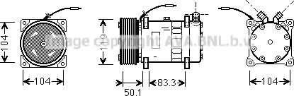 Prasco UVAK051 - Compressor, air conditioning autospares.lv