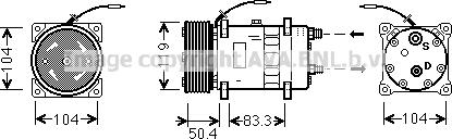 Prasco UVAK058 - Compressor, air conditioning autospares.lv