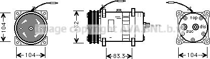 Prasco UVAK039 - Compressor, air conditioning autospares.lv