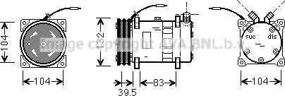 Prasco UVAK034 - Compressor, air conditioning autospares.lv