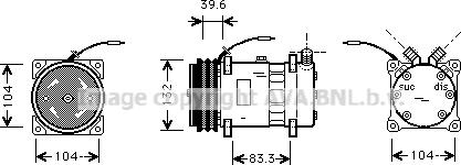 Prasco UVAK111 - Compressor, air conditioning autospares.lv