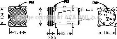 Prasco UVK059 - Compressor, air conditioning autospares.lv