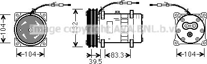 Prasco UVK109 - Compressor, air conditioning autospares.lv