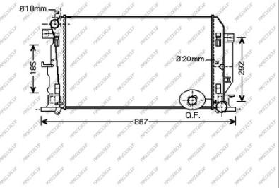 Prasco VG952R003 - Radiator, engine cooling autospares.lv