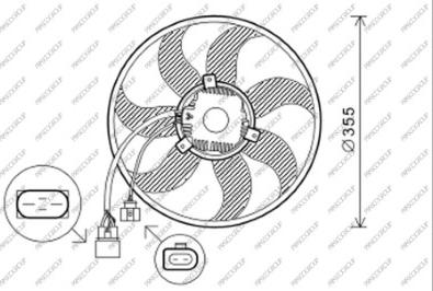 Prasco VG055F004 - Fan, radiator autospares.lv
