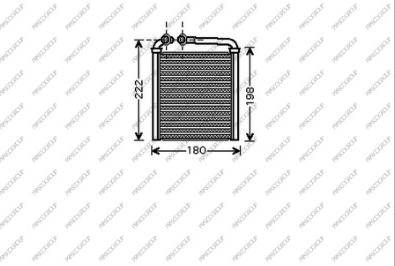 Prasco VG036H002 - Heat Exchanger, interior heating autospares.lv