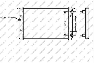 Prasco VG032R006 - Radiator, engine cooling autospares.lv