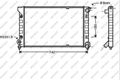 Prasco VG028R003 - Radiator, engine cooling autospares.lv