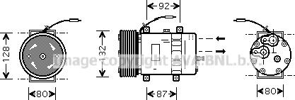 Prasco VLAK030 - Compressor, air conditioning autospares.lv