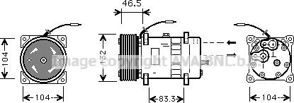 Prasco VLAK037 - Compressor, air conditioning autospares.lv