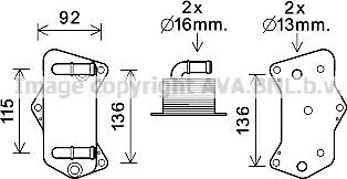 Prasco VN3395 - Oil Cooler, automatic transmission autospares.lv