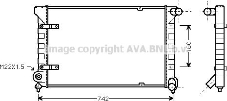 Prasco VN2042 - Radiator, engine cooling autospares.lv