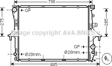 Prasco VN2198 - Radiator, engine cooling autospares.lv