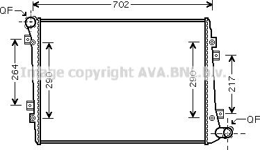 Prasco VN2224 - Radiator, engine cooling autospares.lv