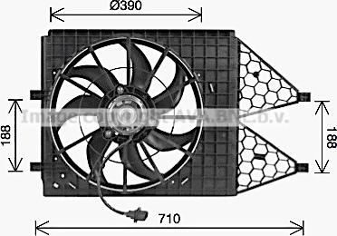 Prasco VN7545 - Fan, radiator autospares.lv