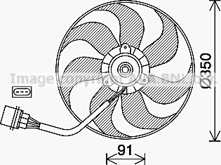 Prasco VN7540 - Fan, radiator autospares.lv