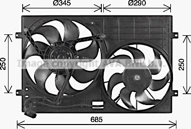 Prasco VN7543 - Fan, radiator autospares.lv