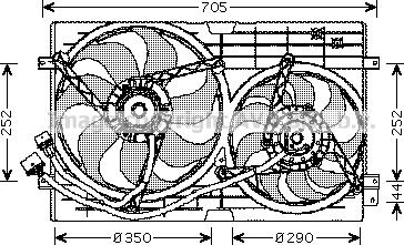 Prasco VN7508 - Fan, radiator autospares.lv