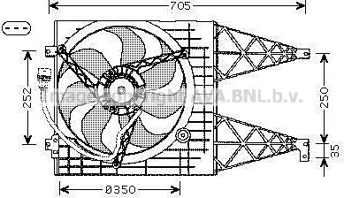 Prasco VN7513 - Fan, radiator autospares.lv