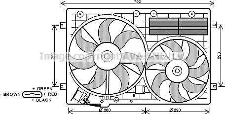 Prasco VN7529 - Fan, radiator autospares.lv