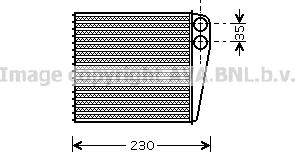 Prasco VNA6229 - Heat Exchanger, interior heating autospares.lv