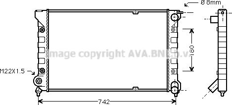 Prasco VNA2041 - Radiator, engine cooling autospares.lv