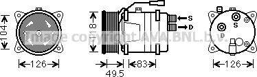 Prasco VNAK303 - Compressor, air conditioning autospares.lv