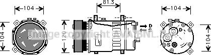 Prasco VNK049 - Compressor, air conditioning autospares.lv