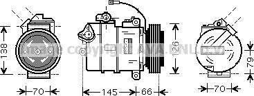 Prasco VNK261 - Compressor, air conditioning autospares.lv
