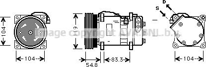 Prasco VNK281 - Compressor, air conditioning autospares.lv