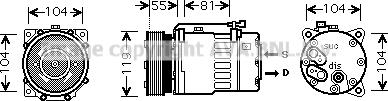 Prasco VNK270 - Compressor, air conditioning autospares.lv