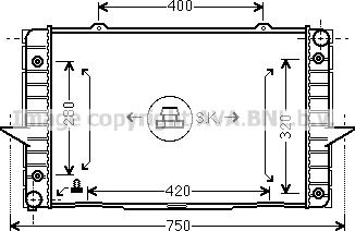 Prasco VO2093 - Radiator, engine cooling autospares.lv